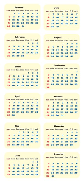 日历2018年模板简单规划师矢量设计图片下载