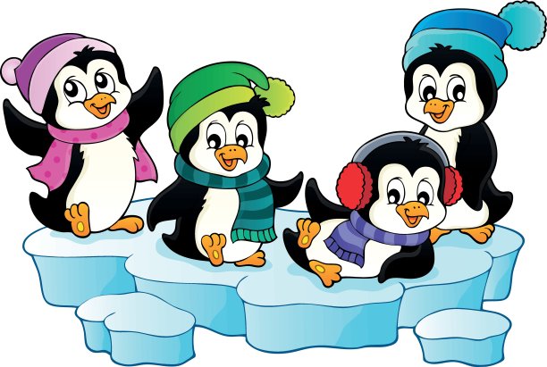 快乐的冬天企鹅主题图片1图片下载