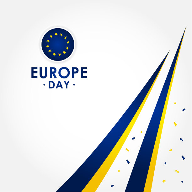 庆祝时刻的欧洲日矢量设计插图图片下载