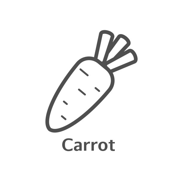 胡萝卜细线矢量图标。孤立蔬菜线性风格的菜单，标签，标志。简单素食标志图片下载