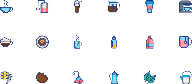 捆绑咖啡套装图标图片下载