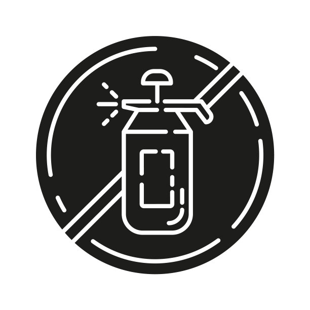 无农药字形图标。没有杀菌剂,杀虫剂。无毒,无。产品免费的成分。新鲜营养的有机食品。轮廓的象征。负空间。向量孤立的插图图片下载