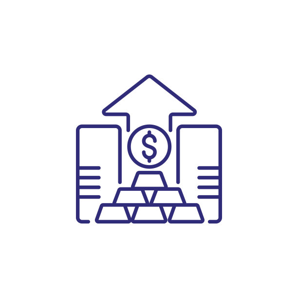 投资增长线图标图片下载