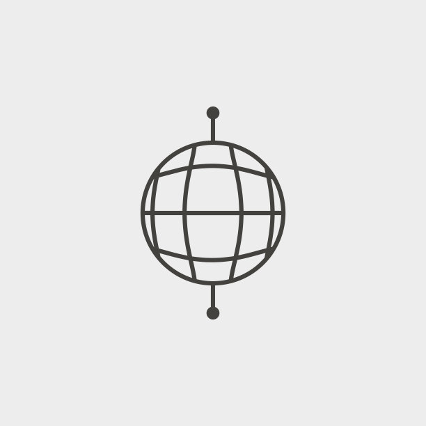 全球网络轮廓图标，Web开发矢量图标，网站设计元素图片下载