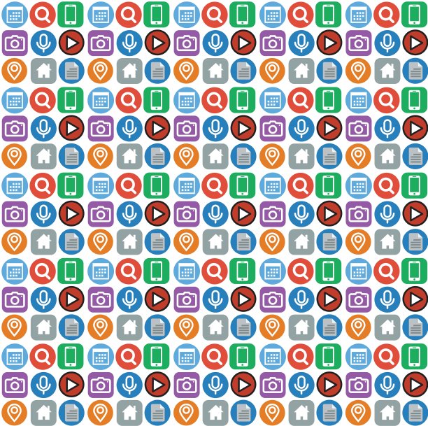 网页图标，矢量插图背景。图片下载