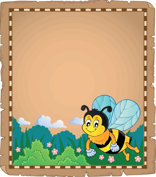 羊皮纸与快乐蜜蜂主题1图片下载