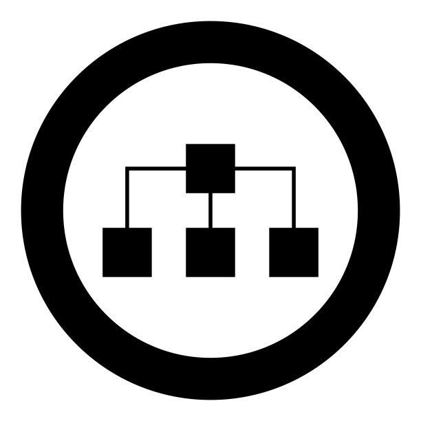 圆形黑色网络图标图片下载