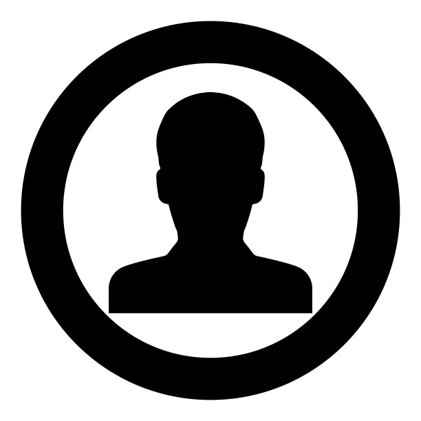 圆形黑色头像图标图片下载