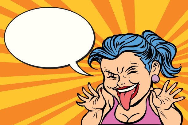 年轻女子舌头搞笑图片下载