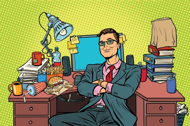 波普艺术商人，工作场所图片下载