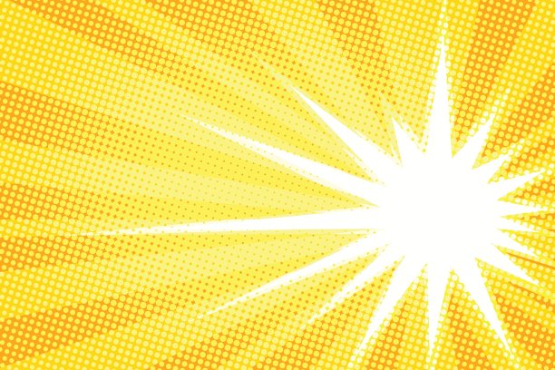 白色太阳黄色波普艺术背景图片下载