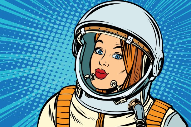 严重的女宇航员图片下载