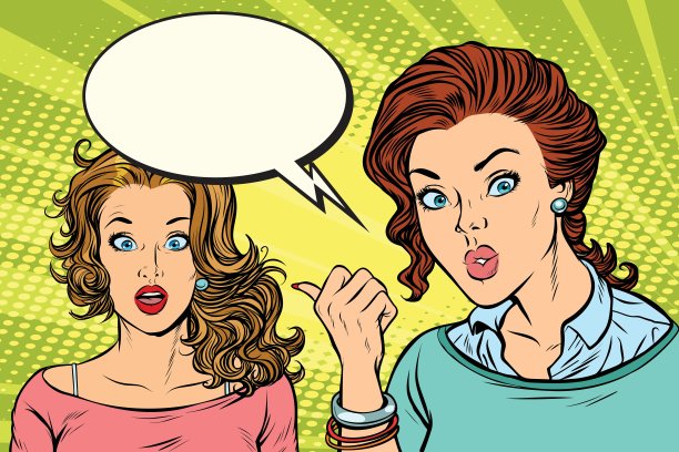 惊讶的女人对女朋友的反应图片下载