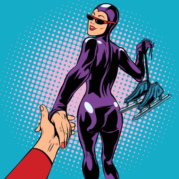 女子速滑运动员。跟着我的概念图片下载