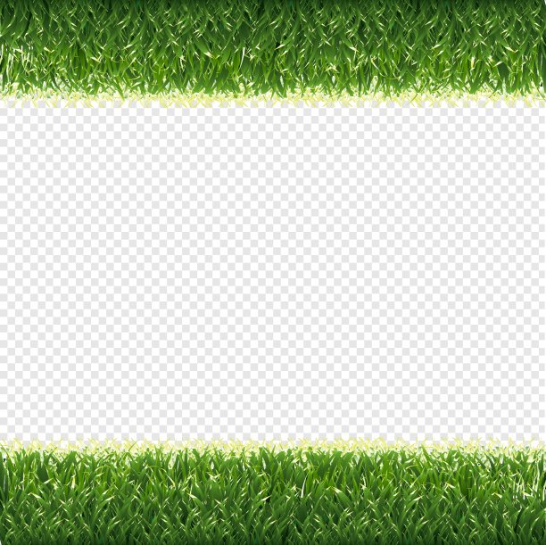 绿草边界透明背景图片下载