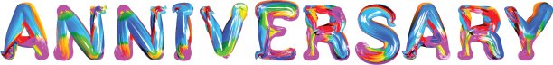 彩色3d文字周年纪念图片下载