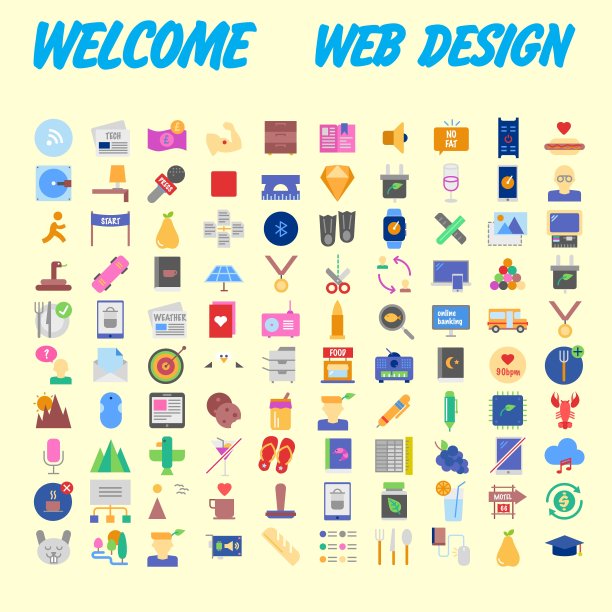 一套100通用现代细线图标为网络和移动。向量图片下载