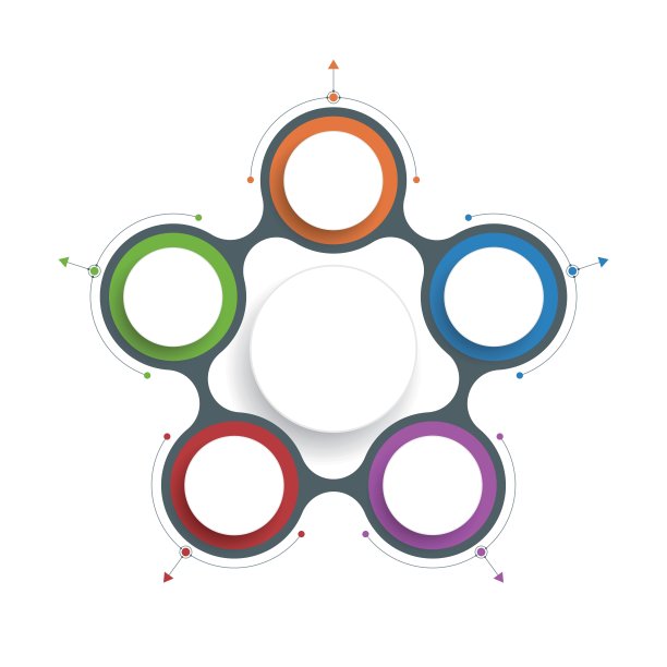 矢量信息图，3D纸循环图模板图片下载