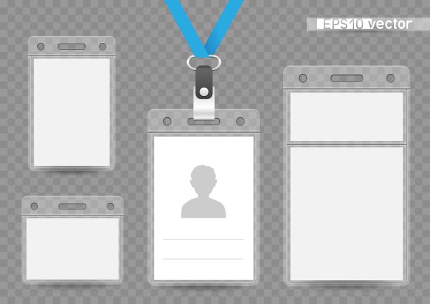 徽章白色空白模板集图片下载