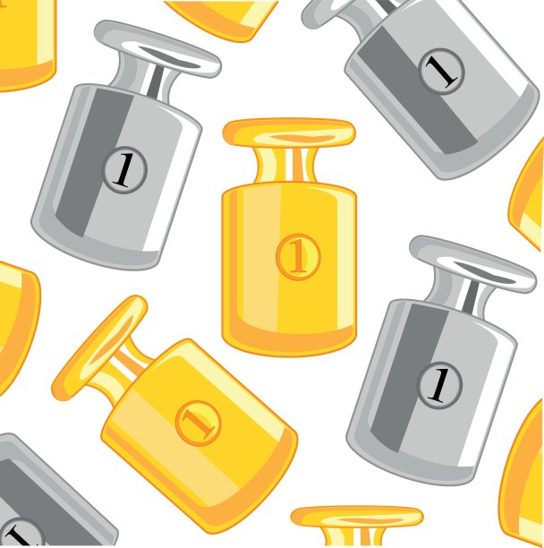 装饰图案从货物的重量。矢量图图片下载