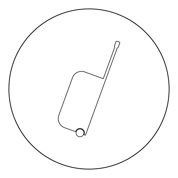 袋子上的轮子图标黑色圆圈或圆形图片下载