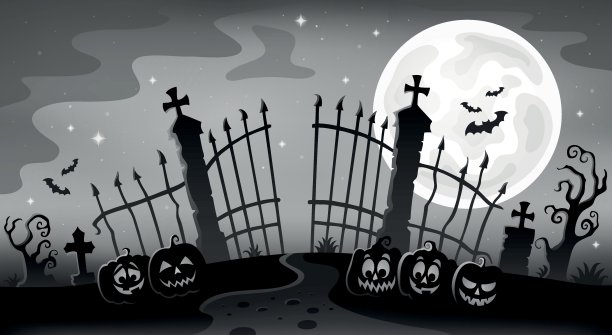 墓园门影主题9图片下载