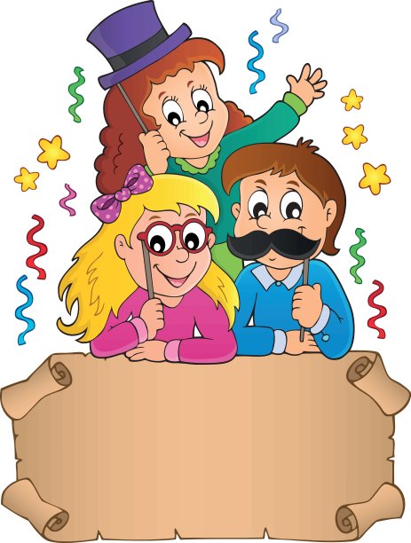 派对照片亭主题，羊皮纸图片下载