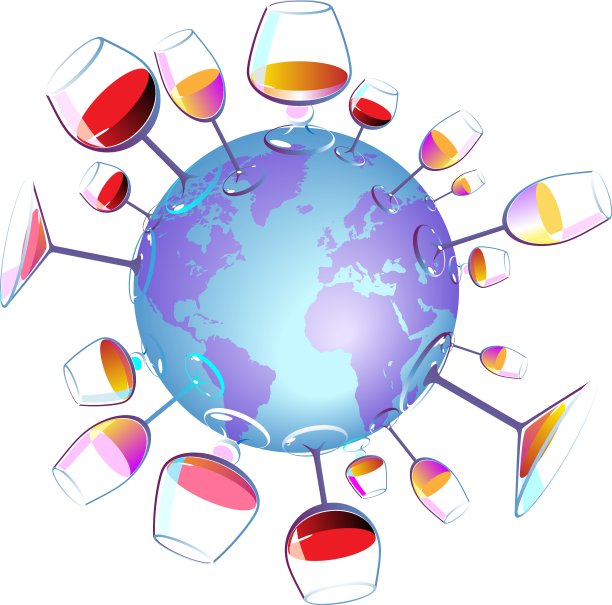 葡萄酒世界隔离图片下载