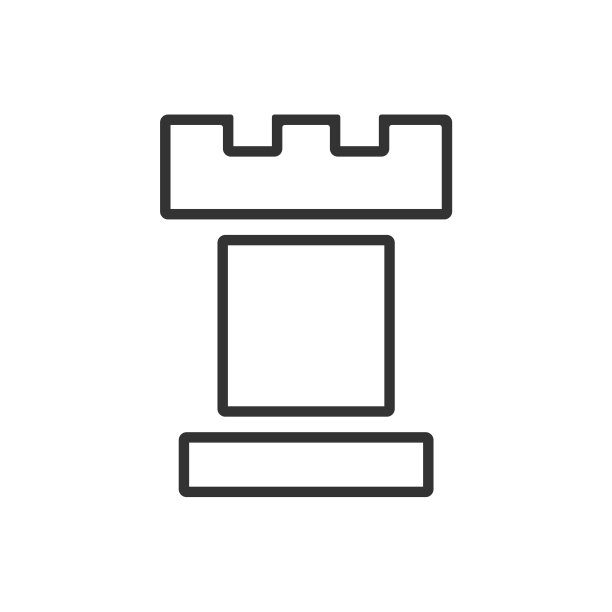 塔线图标上的白色背景图片下载