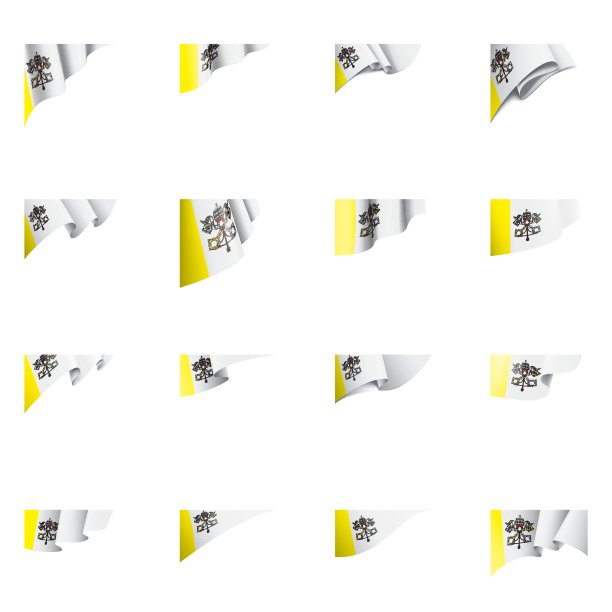 梵蒂冈国旗，白色背景上的矢量插图图片下载