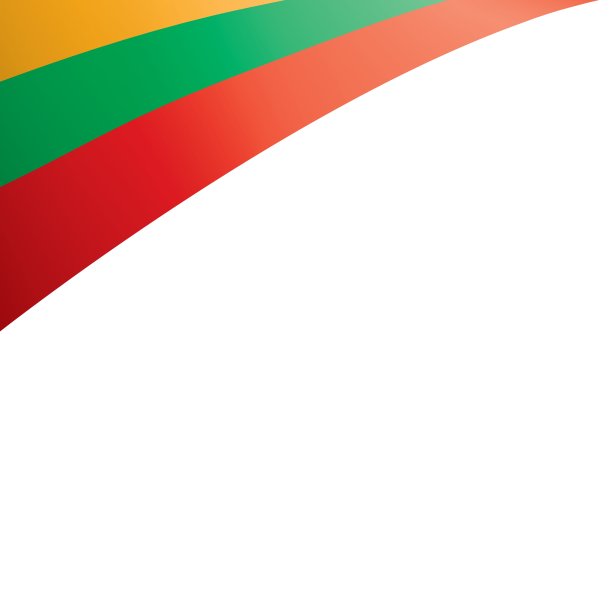 立陶宛国旗，矢量插图在白色的背景。图片下载