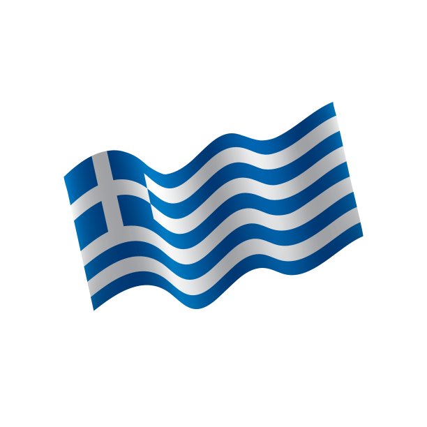 希腊国旗，矢量插图图片下载