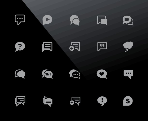 聊天气泡图标// 32px系列图片下载