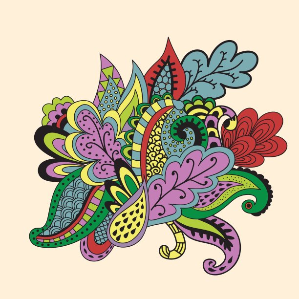 摘要花载体背景模板图片下载