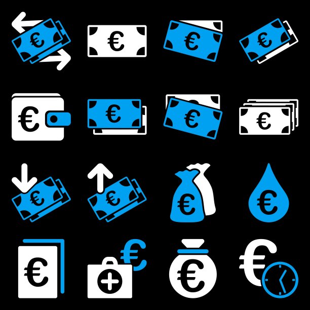 欧洲银行业务和服务工具图标图片下载