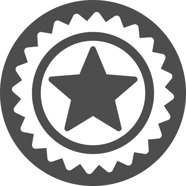 竞赛与成功双色图标集中的奖牌印章图标图片下载