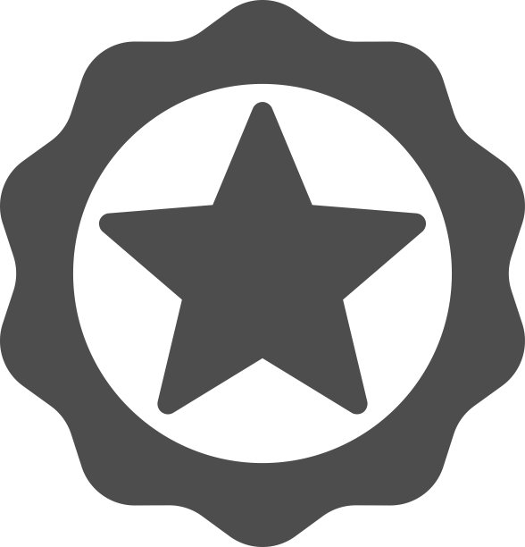 竞赛成功双色图标集中的奖章印章图标图片下载