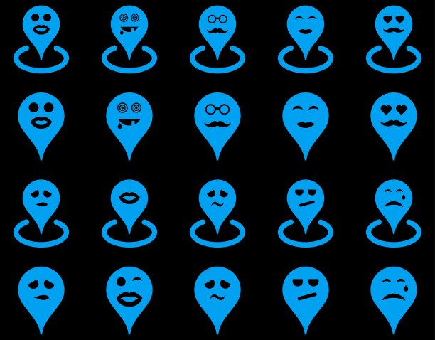 微笑的位置图标图片下载