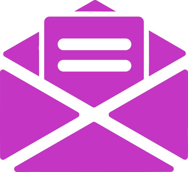 商务双色集中的打开的邮件图标图片下载