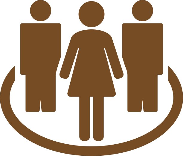 商务双色套装中的社会图标图片下载