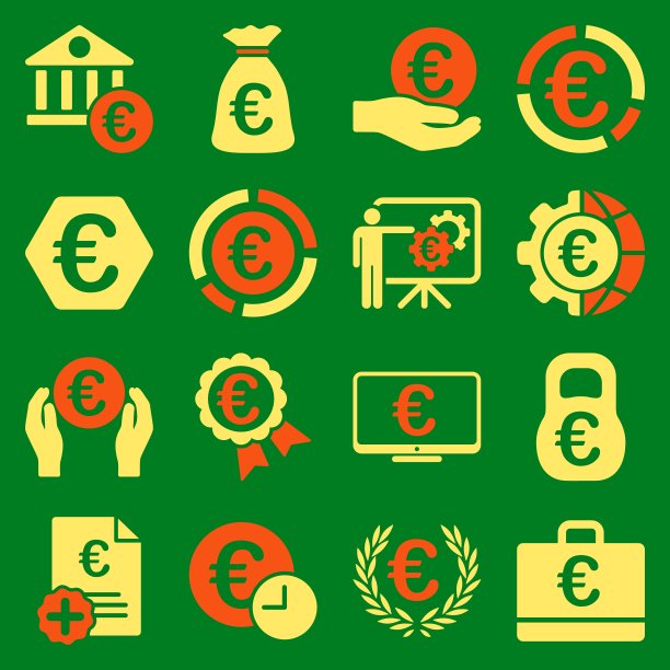 欧洲银行业务和服务工具图标图片下载