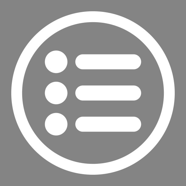 项目平白色圆形矢量图标图片下载