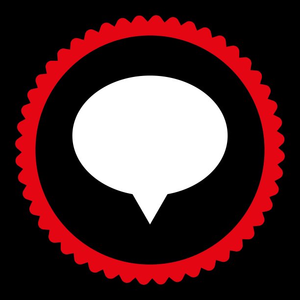 条幅平坦红白相间，圆形邮票图标图片下载