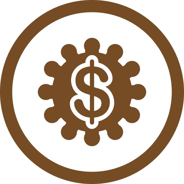 支付方式扁平棕色圆形矢量图标图片下载