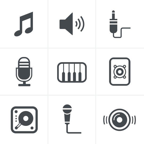 音乐图标设置，矢量设计图片下载