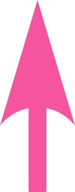 箭头Y轴为扁平的粉红色图标图片下载