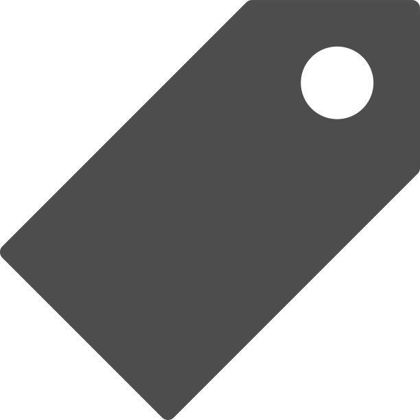 灰色扁平标签图标图片下载