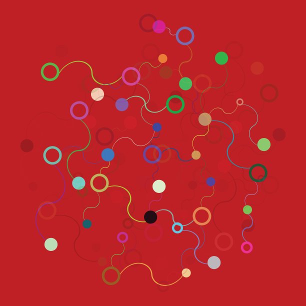 网络色彩技术传播背景。矢量图图片下载