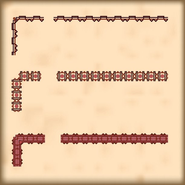 用角落元素无缝地平铺小边框图片下载