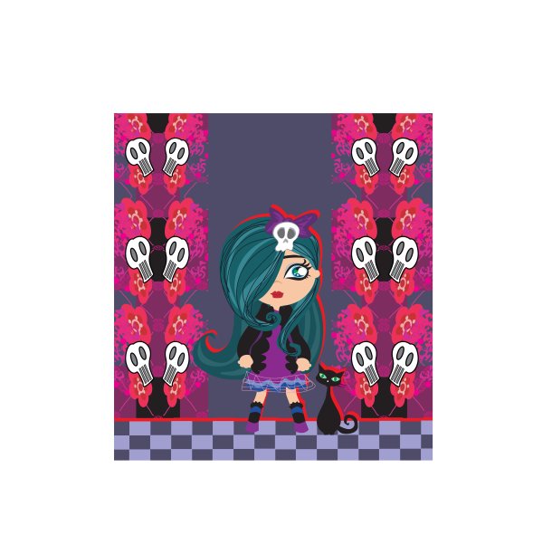 女孩和她的猫。图片下载